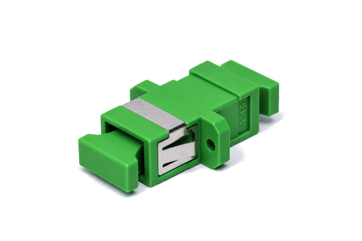 optikai adapter SC simplex zold